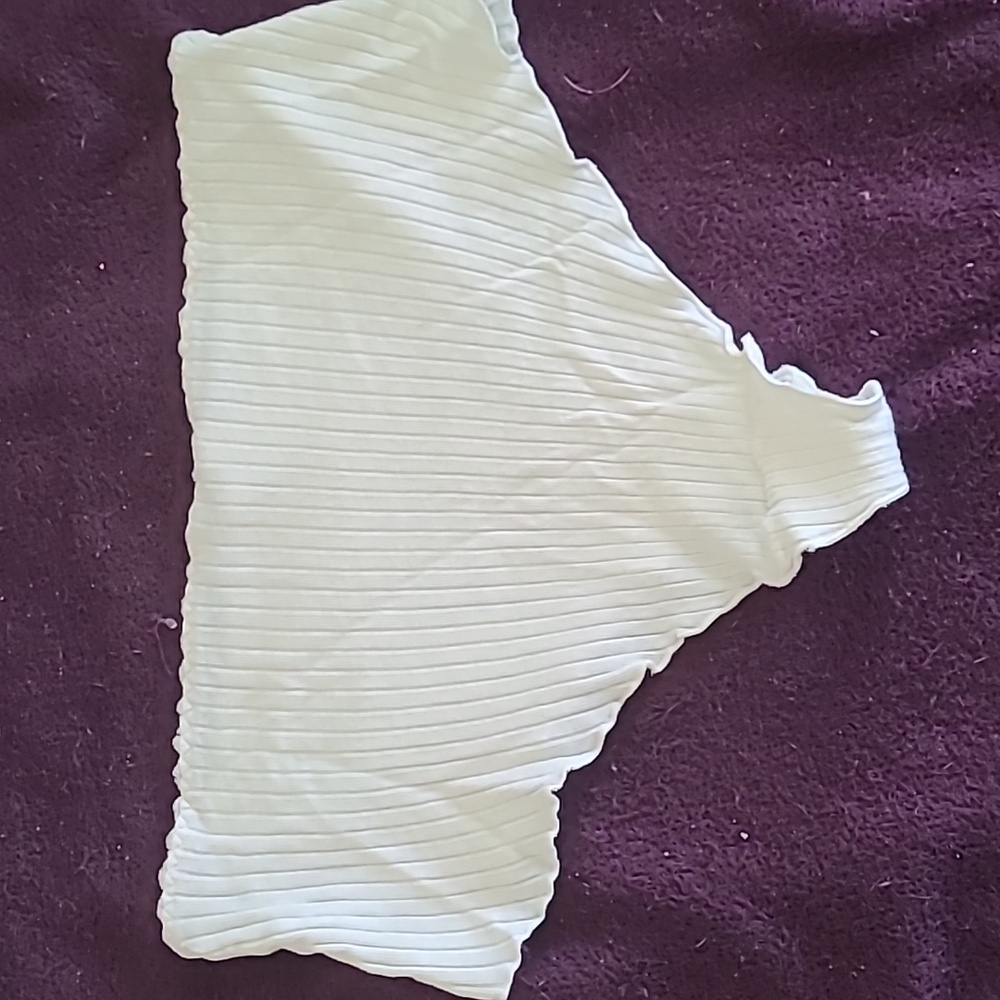 Source Unknown Cream Ribbed Chemise Set - Picture 5 of 5